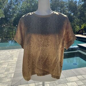 Gorgeous Gold Print Silk ATM Blouse